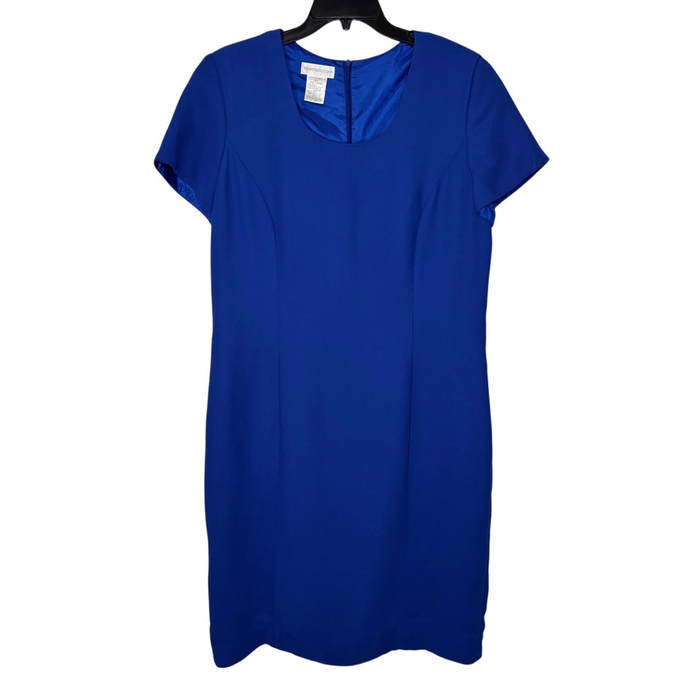 Worthington Royal‎ Blue Short Sleeve Sheath Dress 16T